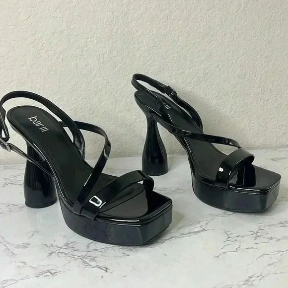 Bar III Womens Scarlett Patent Square Toe Heels 9 M - Picture 3 of 13